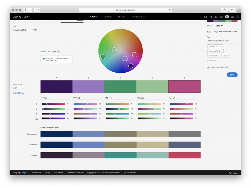 adobe color for presentation