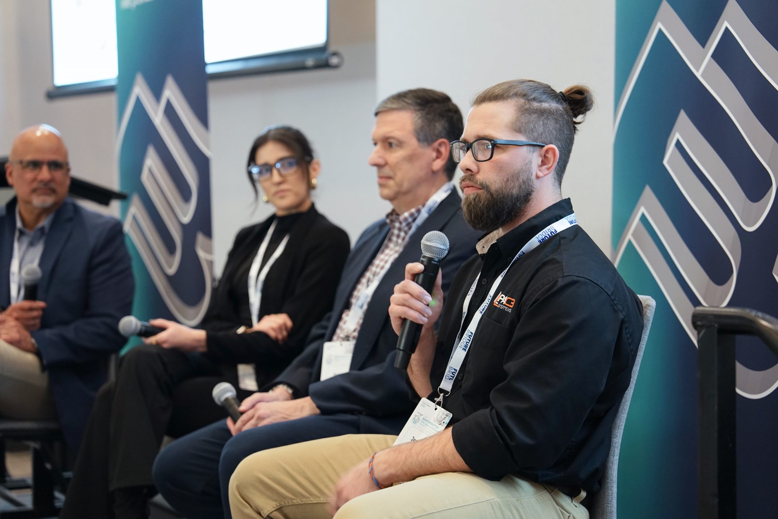 A panel discussion at a Future Bridge summit