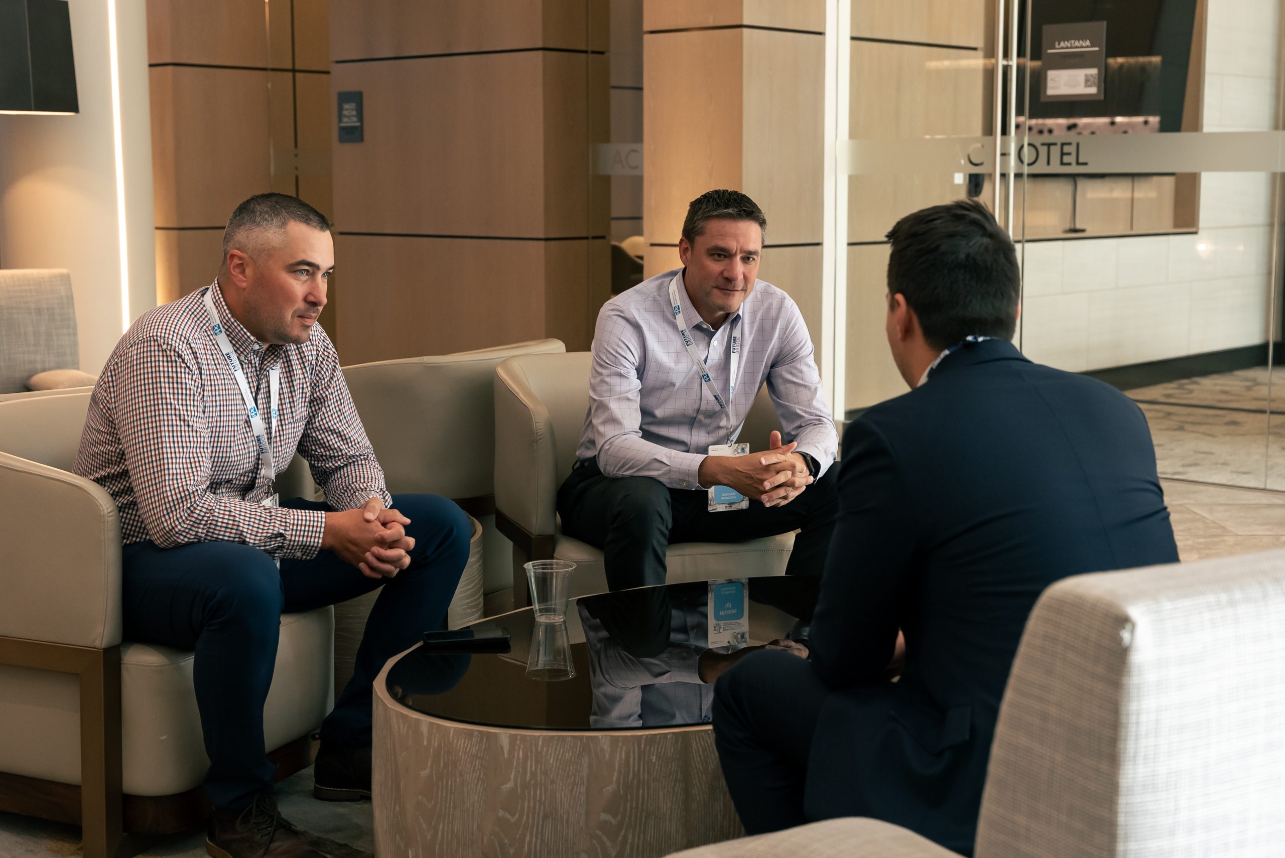 Delegates in conversation